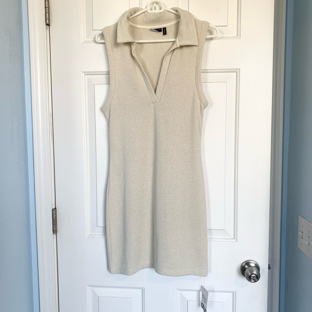 ASOS Cream Sleeveless Mini Dress - Picture 3 of 5